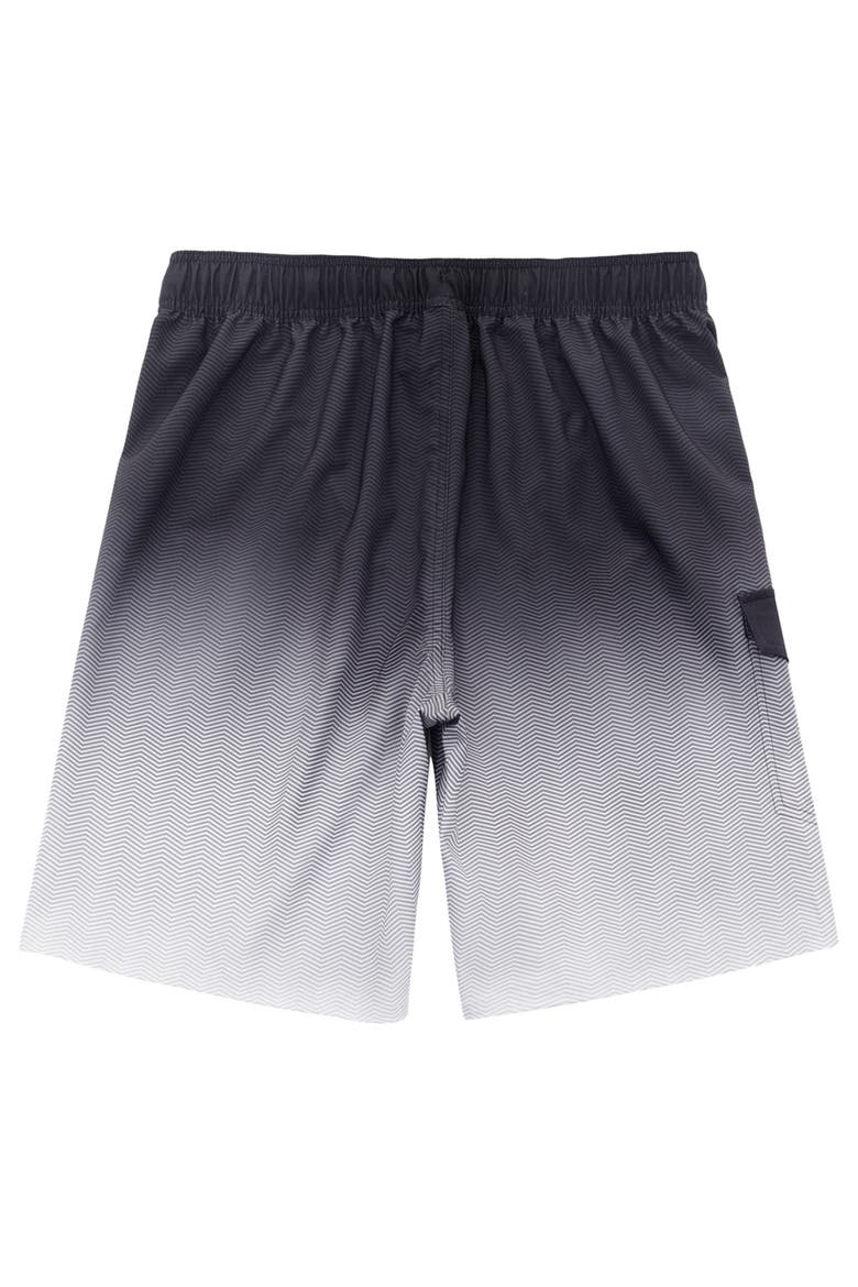 Quick-Dry Swim Trunks with Elastic Waist, Alternate, color, Black