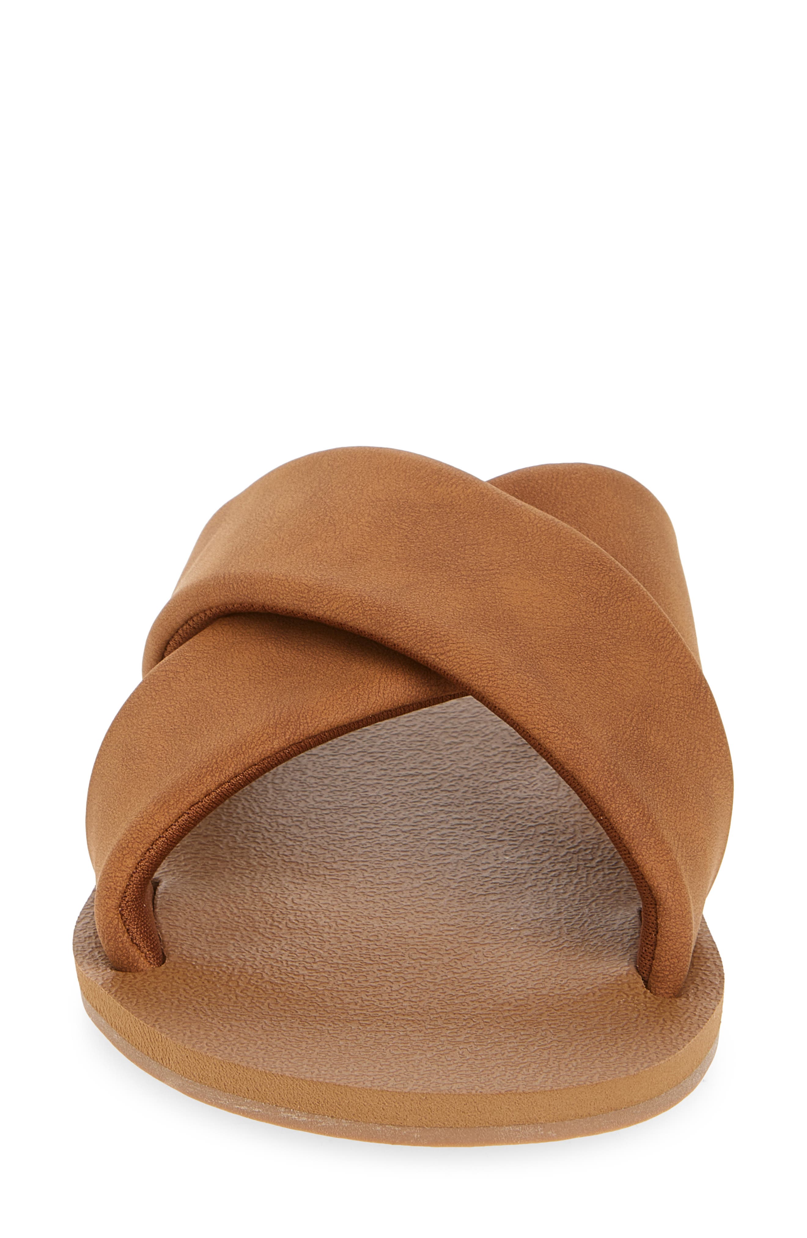 Ellie Cross Strap Slide Sandal, Alternate, color, SADDLE