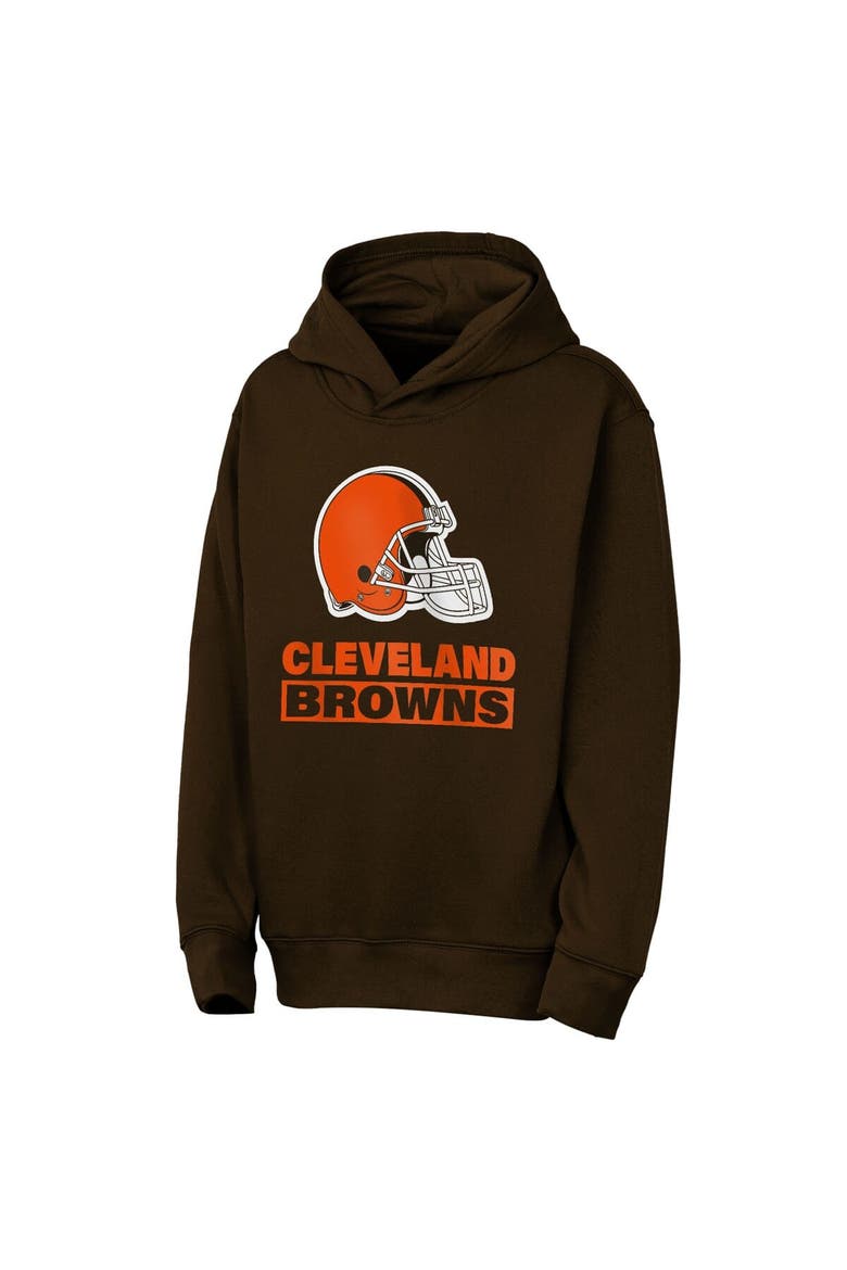 Youth Outerstuff  Brown Cleveland Browns Back to Basics Hoodie, Alternate, color, Brown