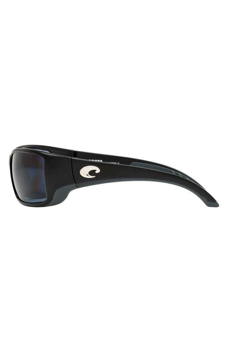 Costa Del Mar 62mm Polarized Wraparound Sunglasses, Alternate, color, Black Grey