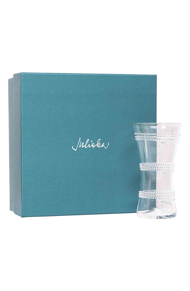 Juliska Ella 9-Inch Corset Vase, Alternate, color, Clear
