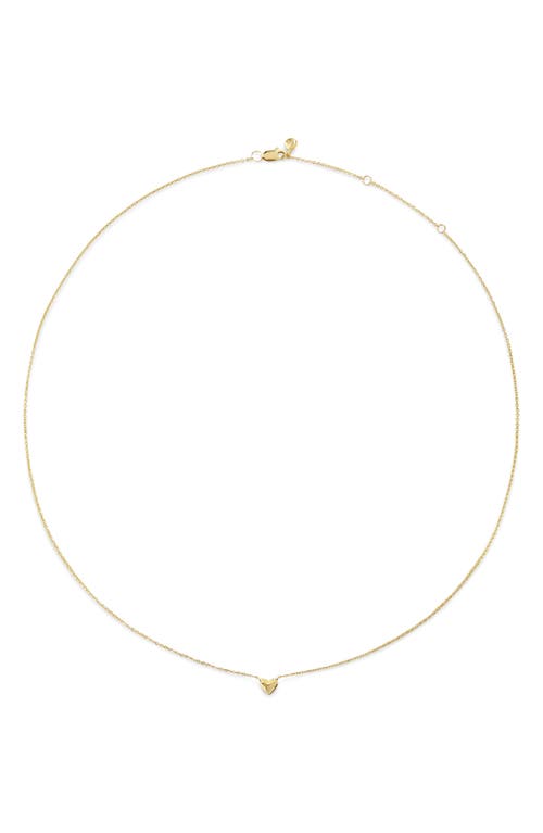 Monica Vinader Mini Heart Chain Necklace In Gold