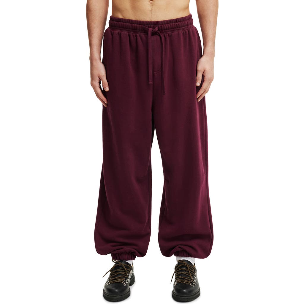 Cotton On Super Baggy Cuffed Track Pant In Purple