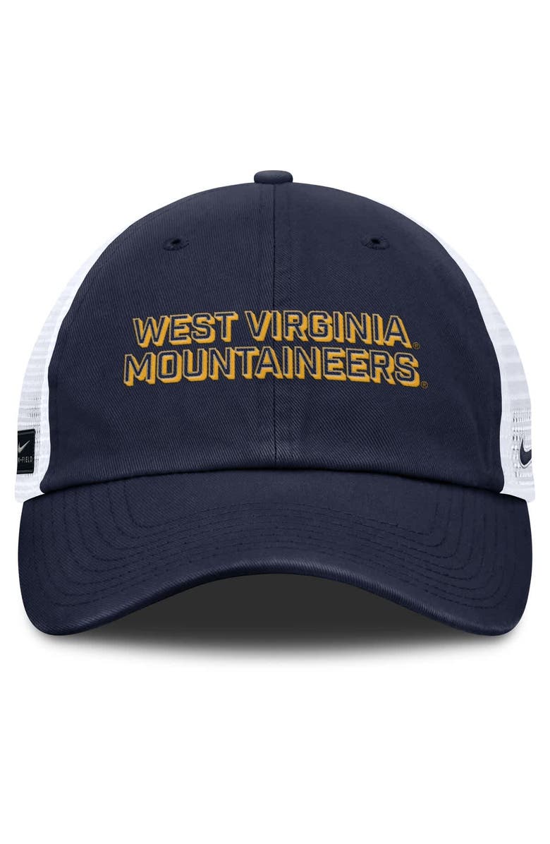 Nike Men's Nike Navy West Virginia Mountaineers 2025 Gameday On-Field Club Adjustable Trucker Hat, Alternate, color, Navy