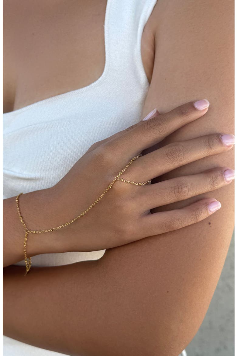 Beaded Hand Chain, Alternate, color, GOLD