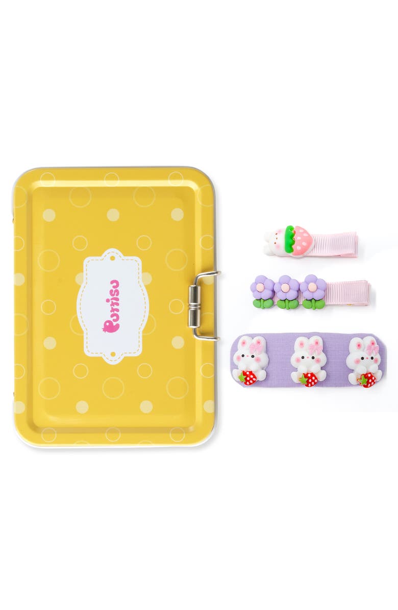 Puttisu 3pc Hair Clip Set - Bunny Garden Trio, Alternate, color, Lilac Bunny Bloom (Purple)