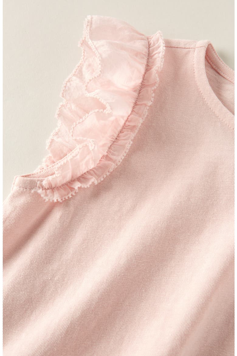 Kids' Ruffle Sleeve Cotton & Linen Top, Alternate, color, PINK LOTUS