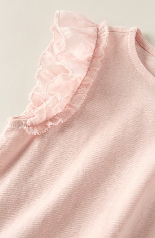 Nordstrom Kids' Ruffle Sleeve Cotton & Linen Top