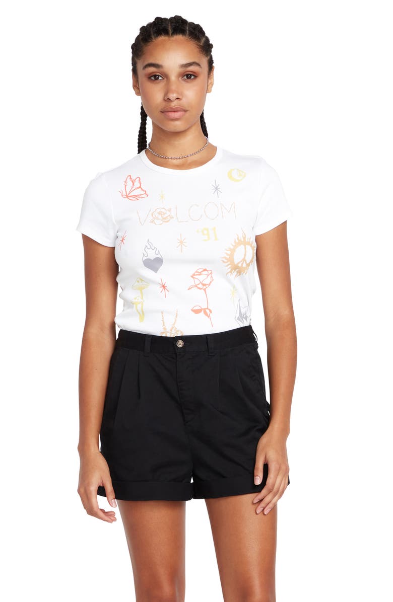 Volcom Frochi Pleated Shorts, Alternate, color, 