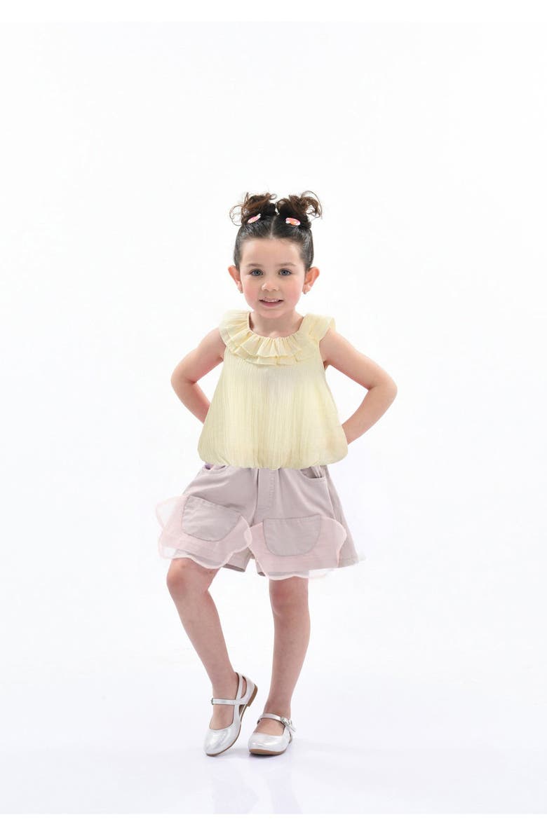 Mimi Tutu Yellow Mauve Ruffle Outfit Set, Alternate, color, Yellow