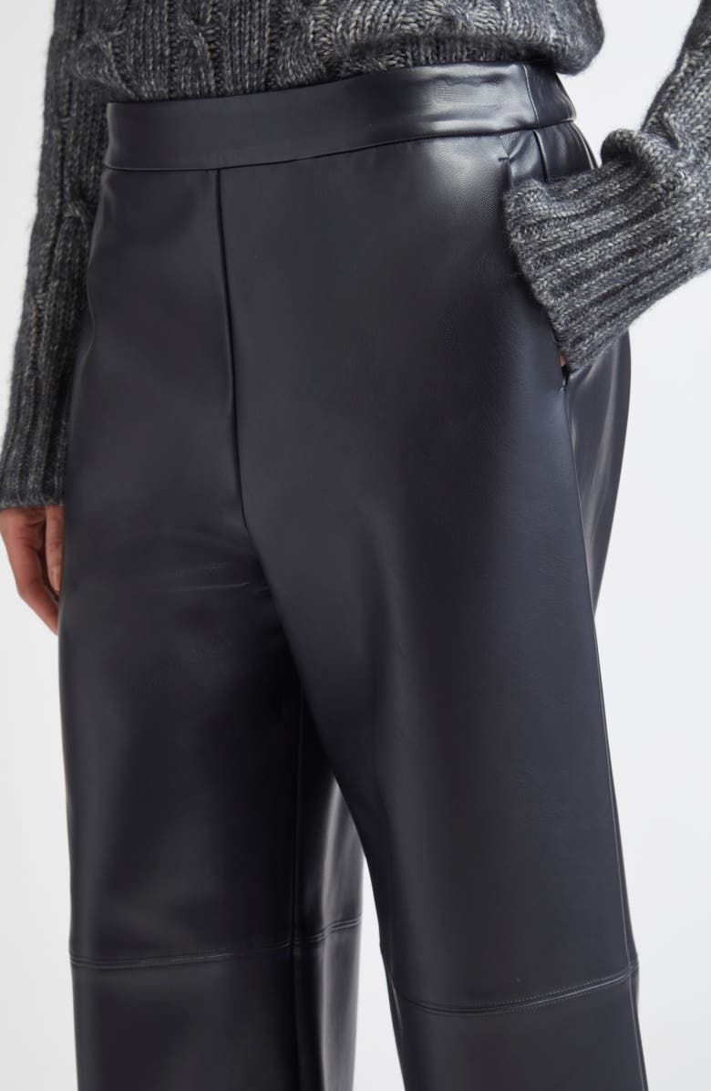 Max Mara Amati Faux Leather Crop Trousers, Alternate, color, Ultramarine