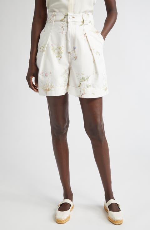 ERDEM◆半袖カットソー/S/コットン/ホワイト/花柄/SS22_50014EELTS ERDEM SS2250014EELTS Floral White Cotton Short Sleeve Top S