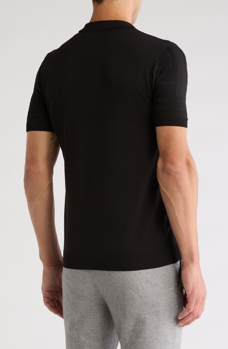 T.R. PREMIUM Short Sleeve Sweater, Alternate, color, Black