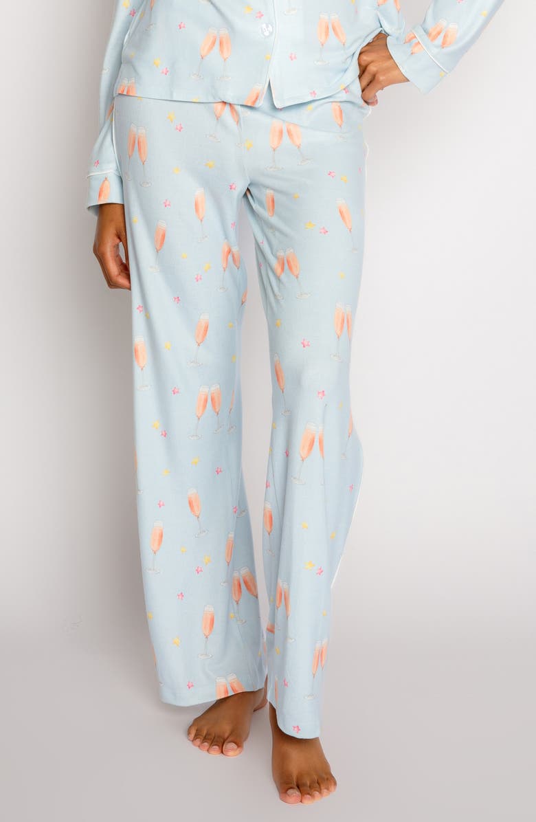 PJ Salvage Had Me At Rosé Jersey Pajama Pants, Main, color,