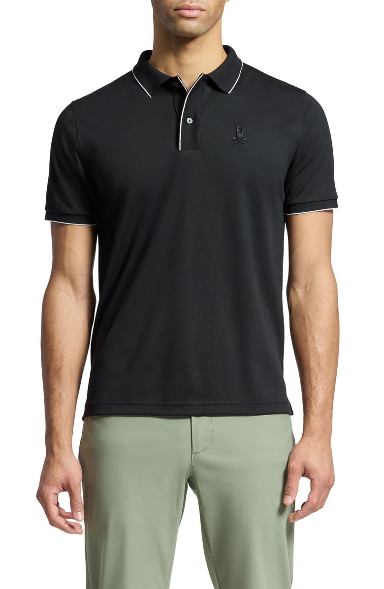 Psycho Bunny Bryce Performance Polo, Main, color, Black