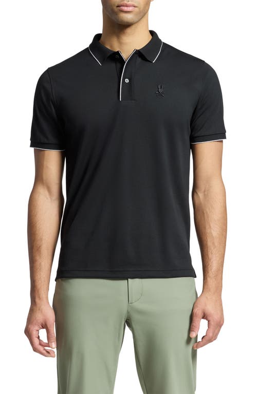 Psycho Bunny Bryce Performance Polo In Black
