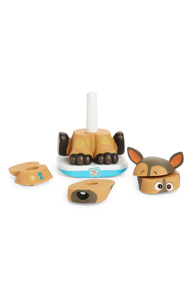 Stack-a-Roos Shepherd Puppy Learing Toy, Alternate, color, Brown