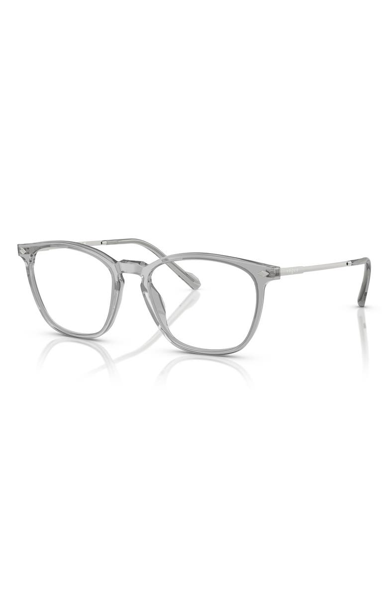 VOGUE 51mm Pillow Optical Glasses, Alternate, color, Transparent Grey