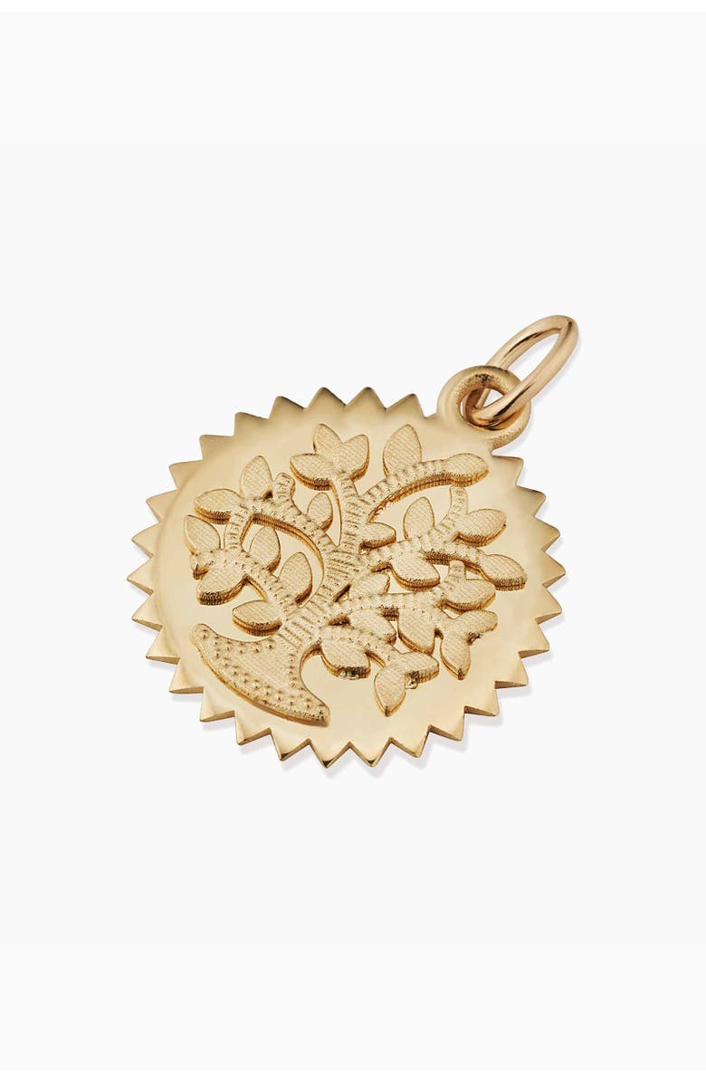 Oradina 14K Yellow Gold Tree of Life Medallion Pendant Charm, Alternate, color, 