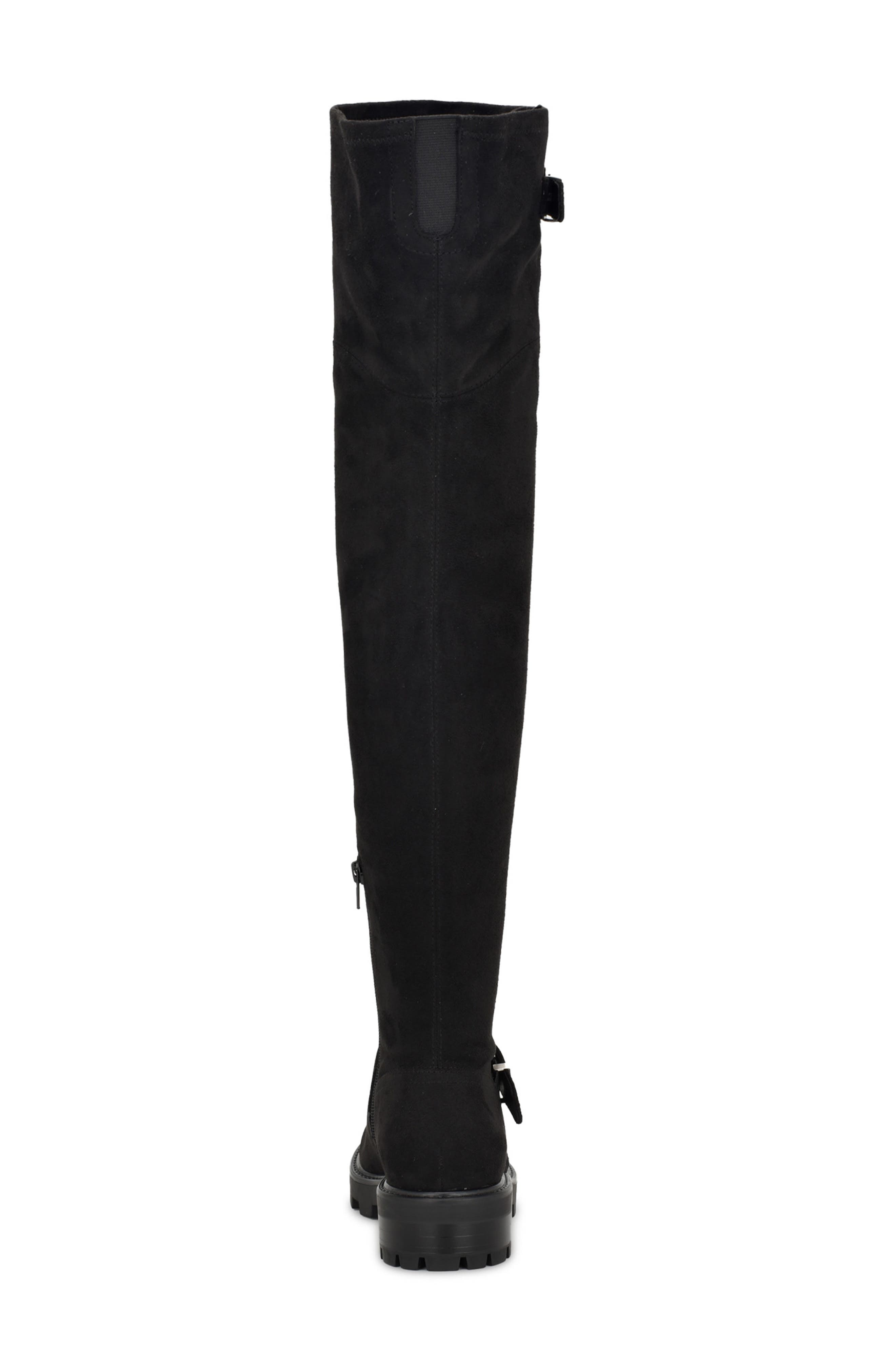 Nine West Nans Over the Knee Boot, Alternate, color, Black/ Black