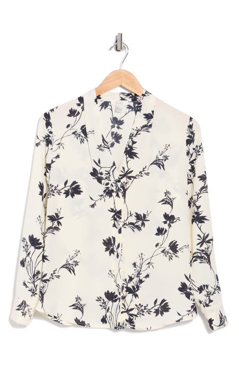 V-Neck Long Sleeve Top