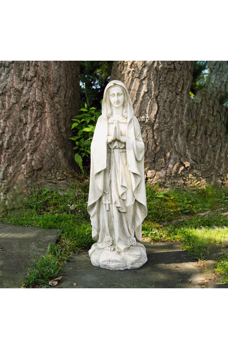 Northlight Praying Virgin Mary Outdoor Garden Statue - 27.75", Alternate, color, Gray