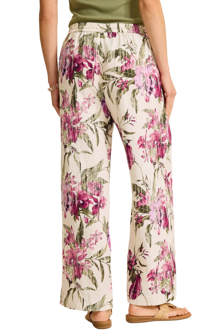 Orchid Isle Easy Linen Wide Leg Pants, Alternate, color, COCONUT