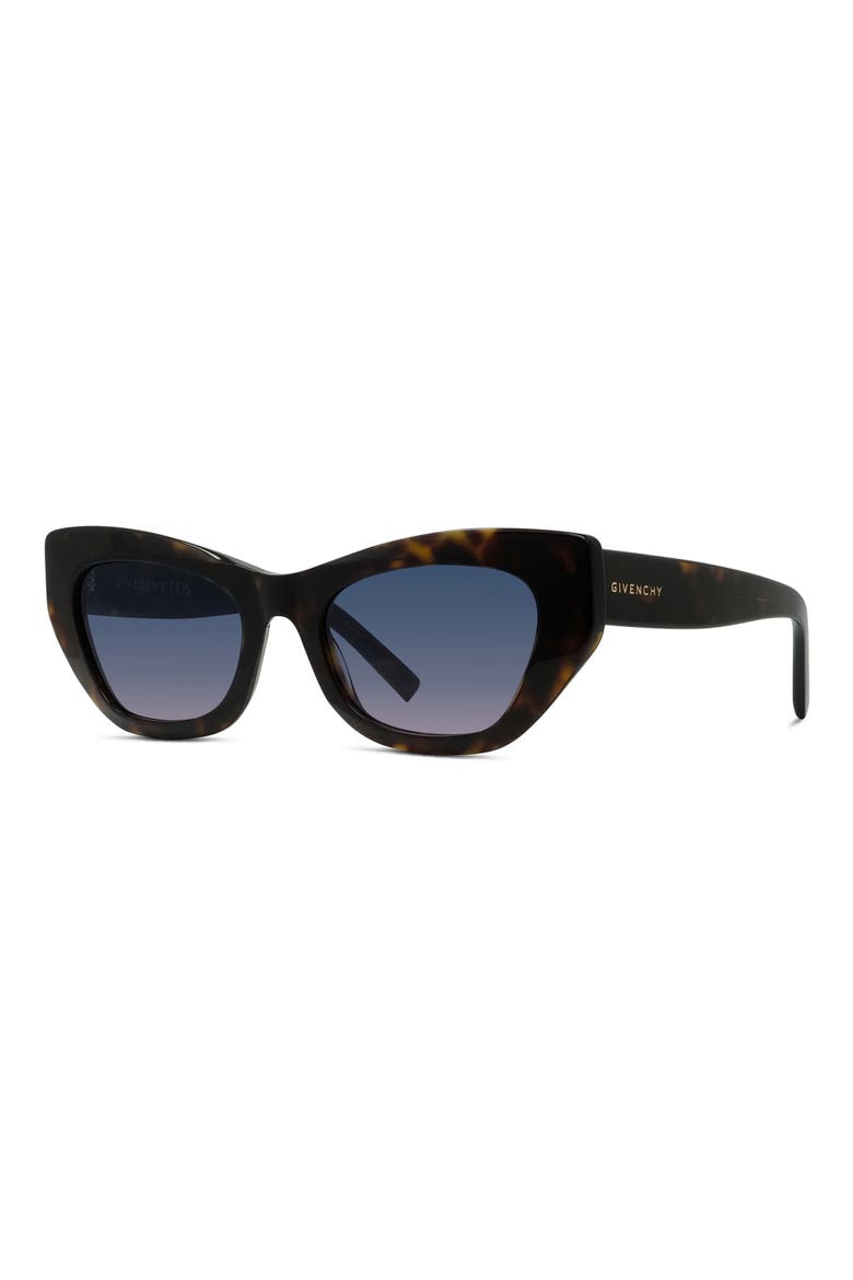City 54mm Cat Eye Sunglasses, Alternate, color, DARK HAVANA / GRADIENT BLUE