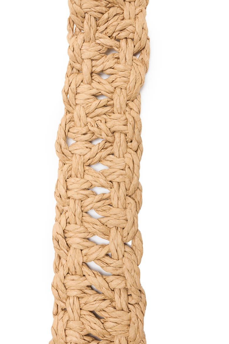 Wide Woven Straw Belt, Alternate, color, NATURAL