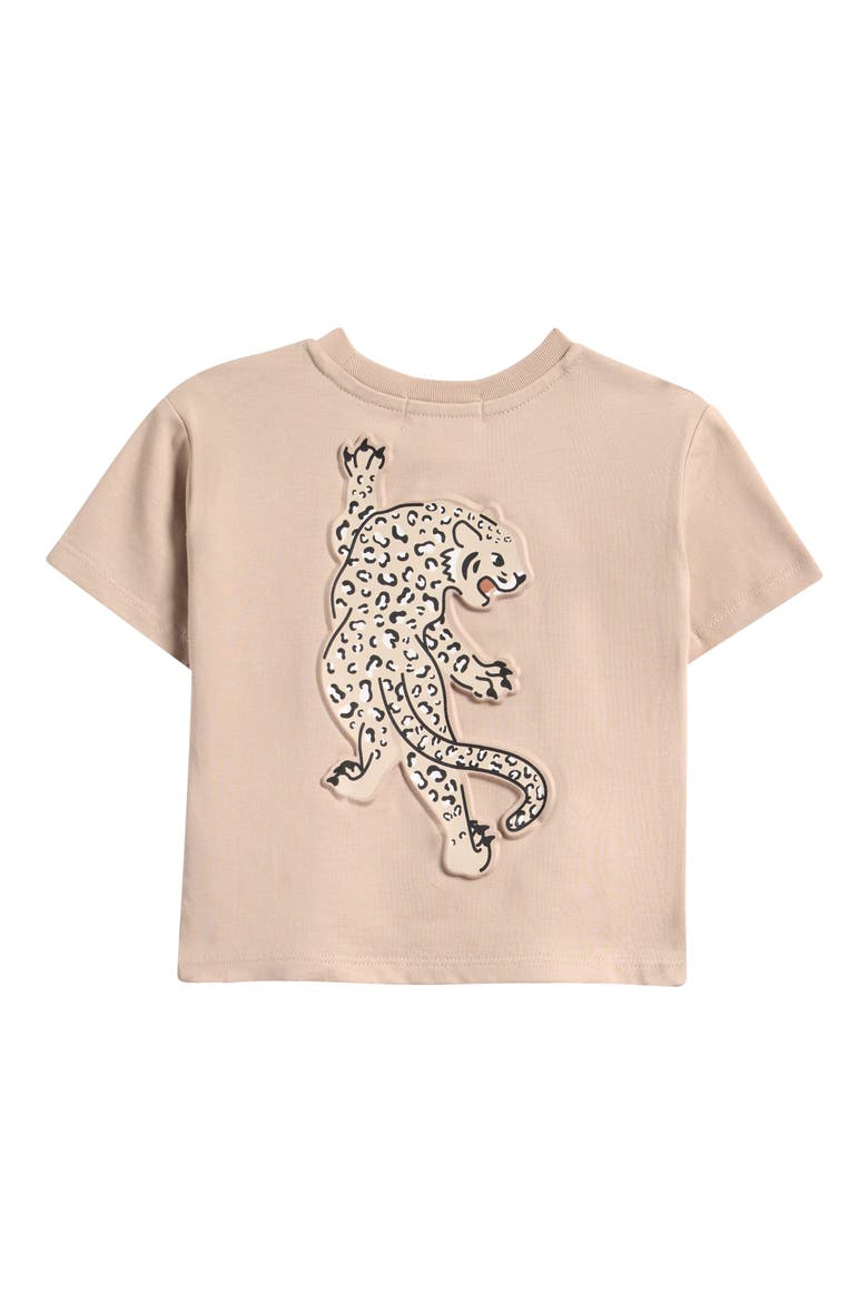 Leopard Organic Cotton Graphic T-Shirt, Alternate, color, BROWN LEATHER