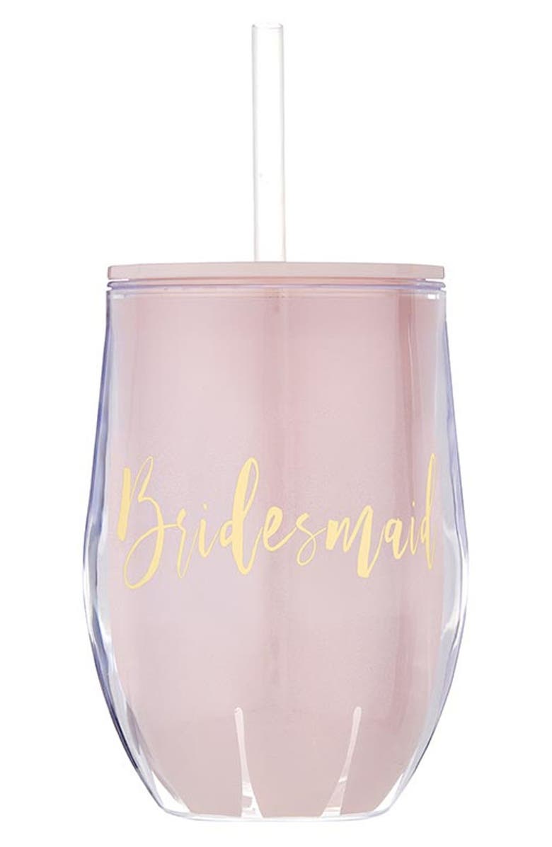 CREATIVE BRANDS Bridesmaid Tumbler, Main, color, Pink