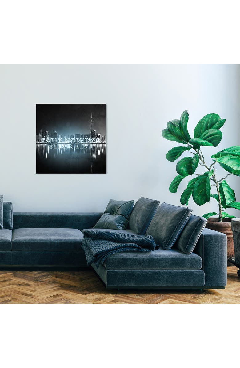 Wynwood Studio Early Morning Late Nights Black Wall Art, Alternate, color, 