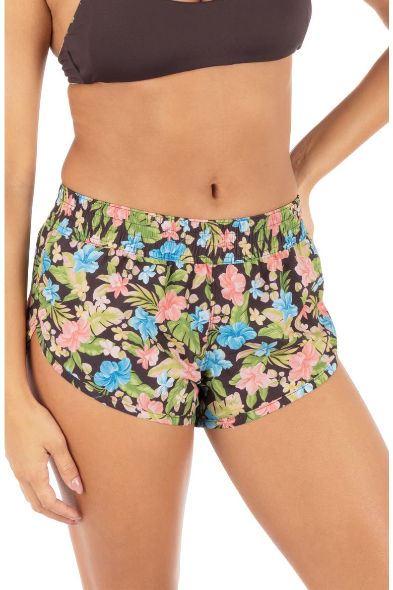 Miami Garden Beachrider Cover-Up Shorts, Main, color, MOLE