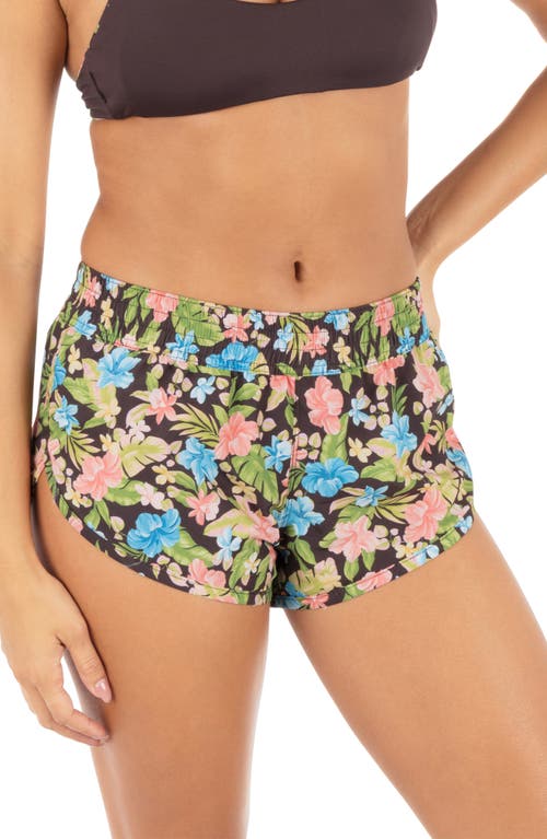 Hurley Miami Garden Beachrider Cover-Up Shorts in Mole at Nordstrom, Size X-Small
