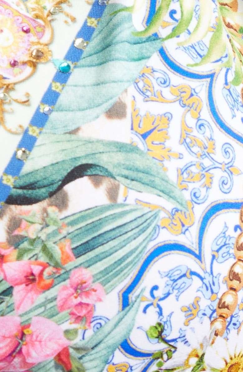 Camilla Flowers of Neptune Ball Beaded Triangle Two-Piece Swimsuit, Alternate, color, 