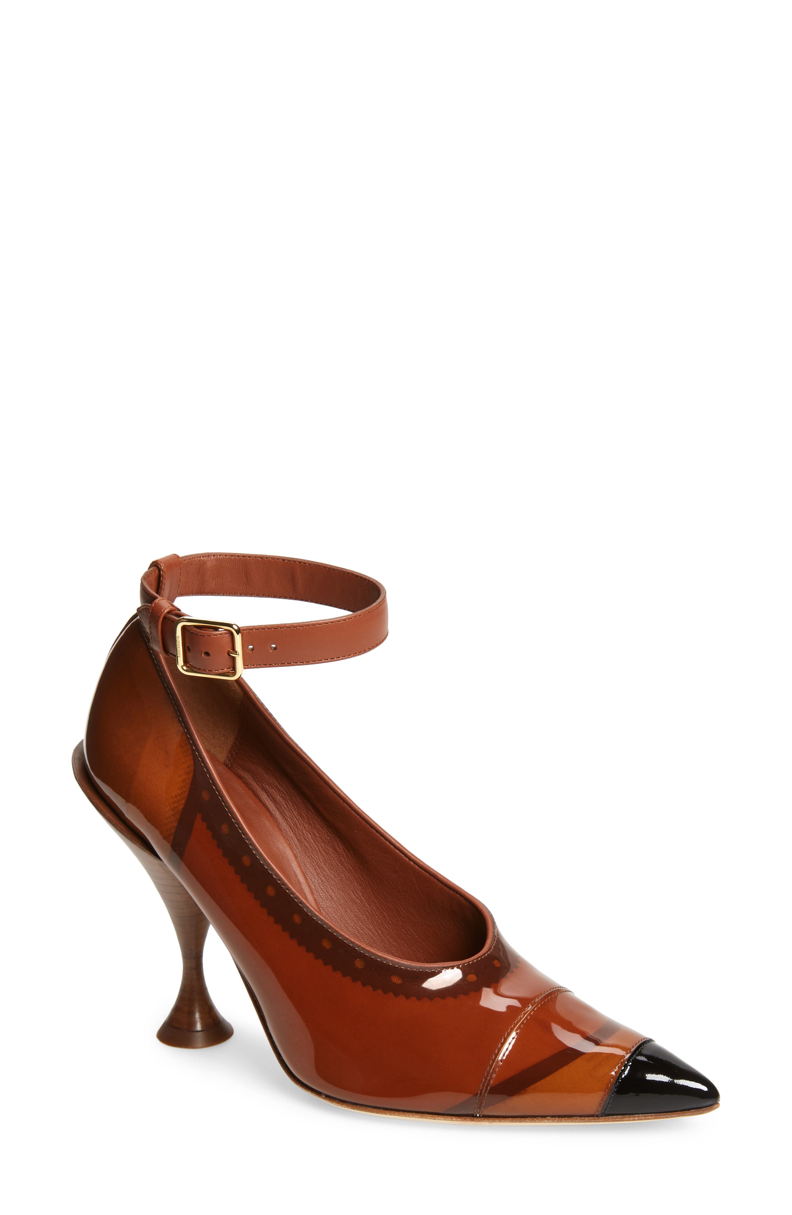 Burberry Brecon Ankle Strap Pointed Toe Pump, Main, color, 