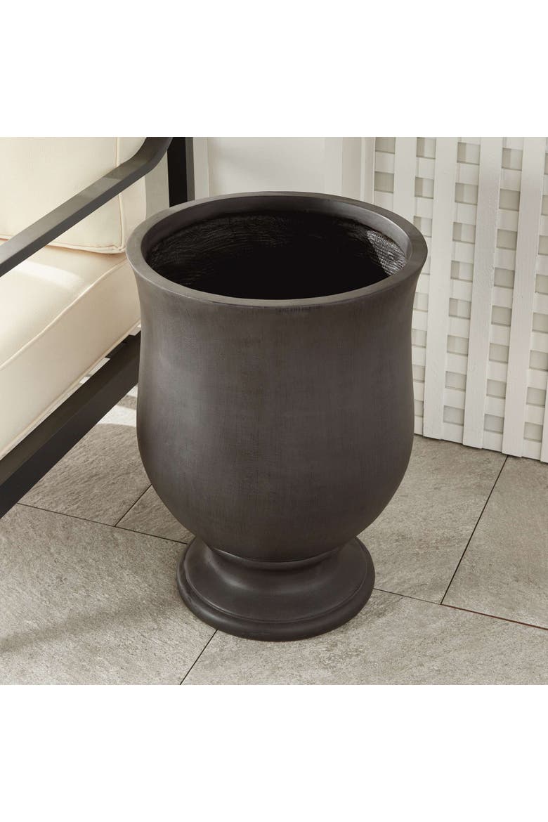 Fibreclay Josie Round Footed Planter, Alternate, color, Black
