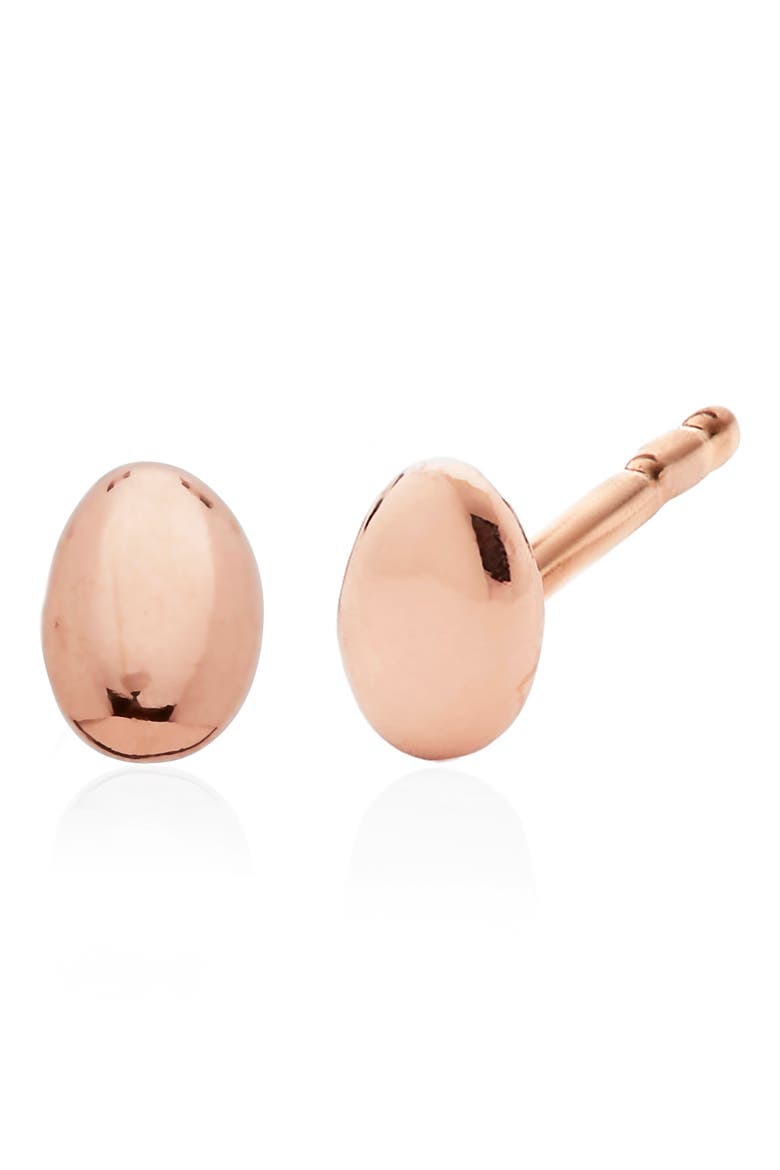 Nura Mini Nugget Stud Earrings, Main, color, ROSE GOLD