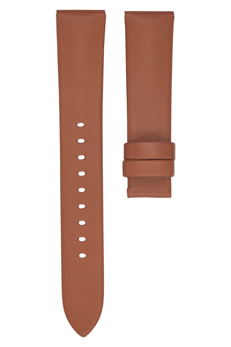 Runway Leather Watch Strap, Main, color, BROWN