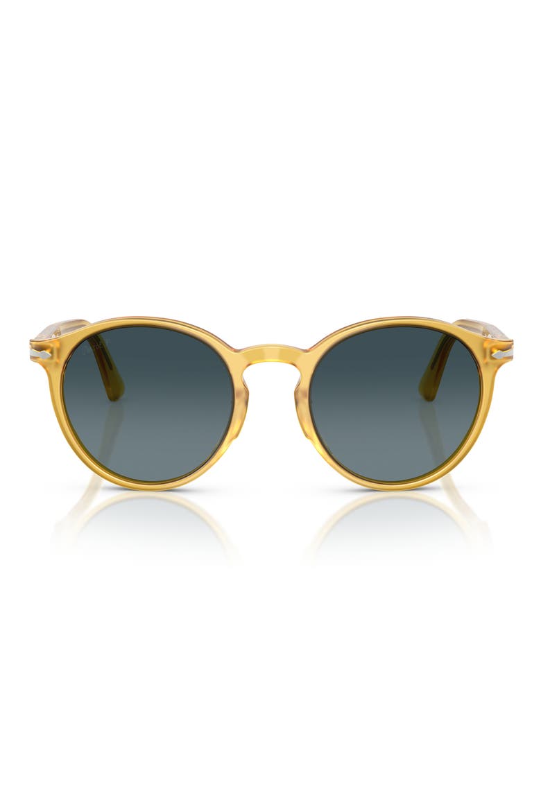 PO3171S 52mm Polarized Phantos Sunglasses, Main, color, MIELE / BLUE DARK BLUE POLAR