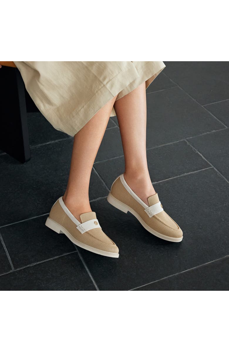 VIVAIA Classic Penny Loafers, Alternate, color, Nude Ivory
