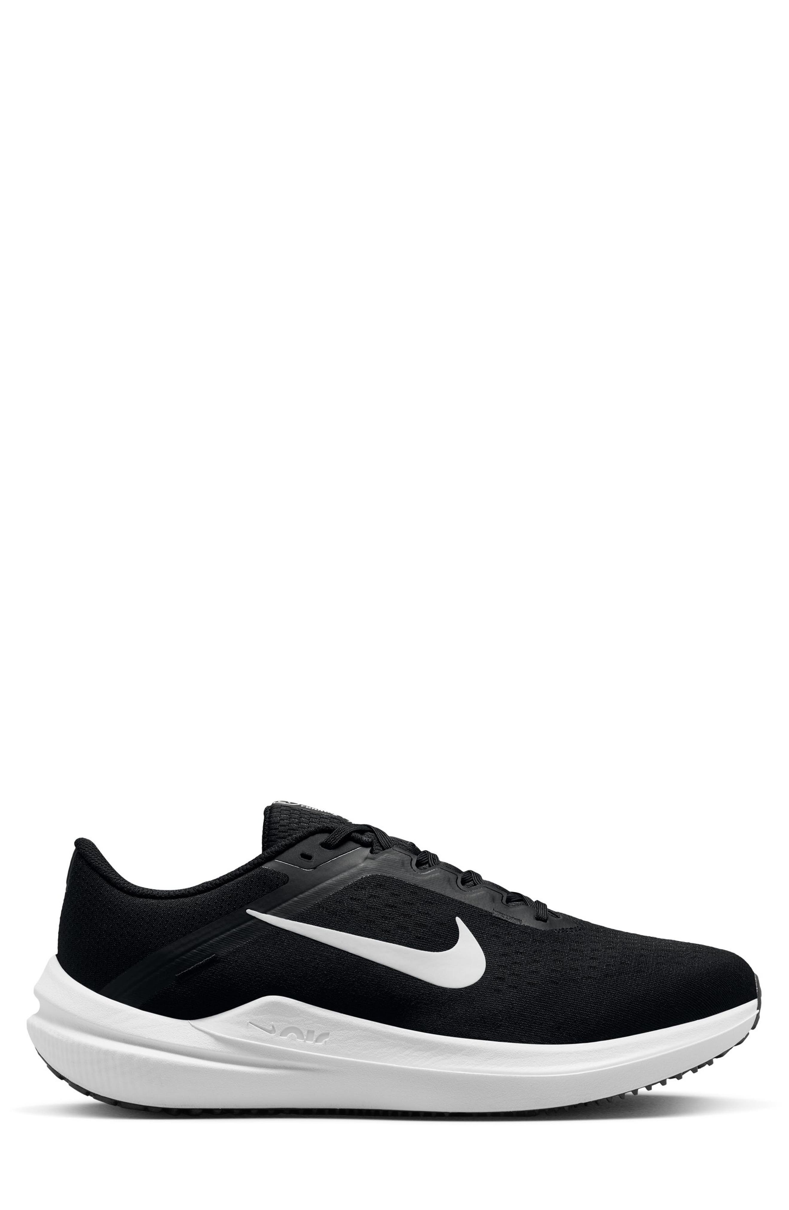 Nike Air Winflo 10 Running Shoe - Wide Width, Alternate, color, Black/ White/ Black
