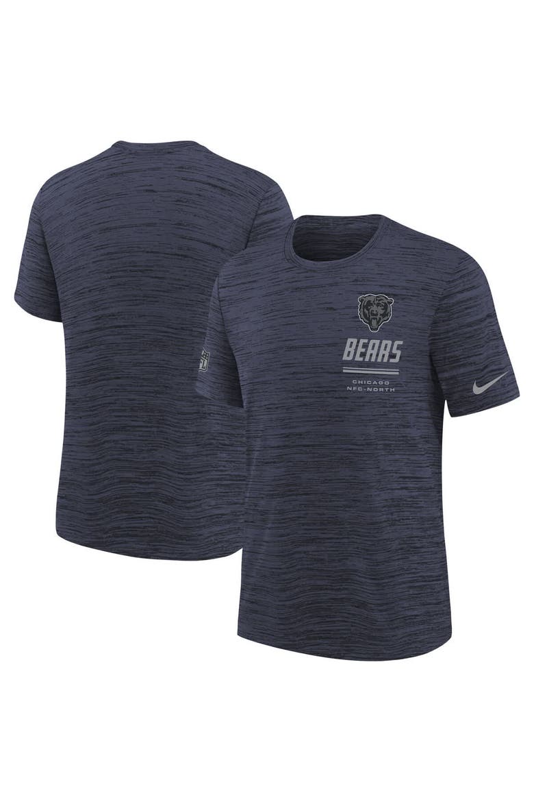Youth Nike  Navy Chicago Bears Sideline Velocity Dri-FIT T-Shirt, Main, color, Navy