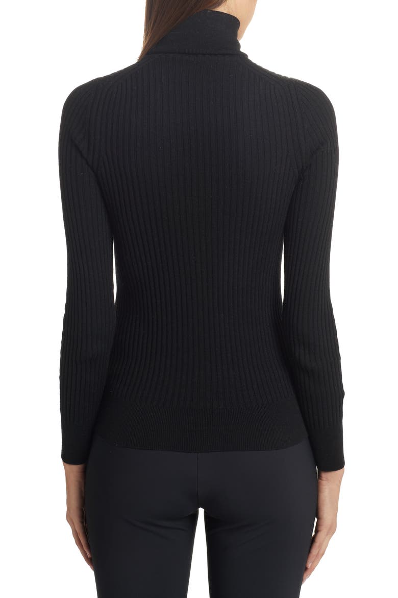 Logo Turtleneck Sweater, Alternate, color, BLACK