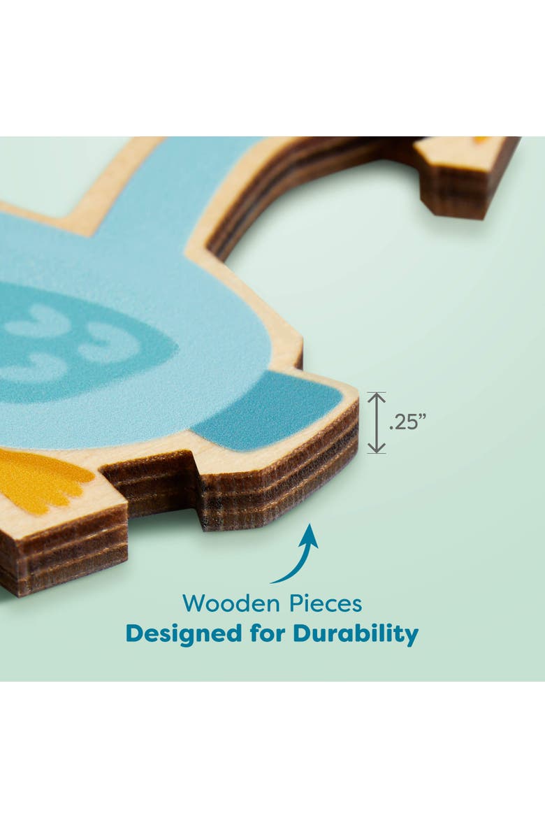 Wooden Puzzle Elephant - 2 in 1 Reversible Puzzle, Alternate, color, Multi