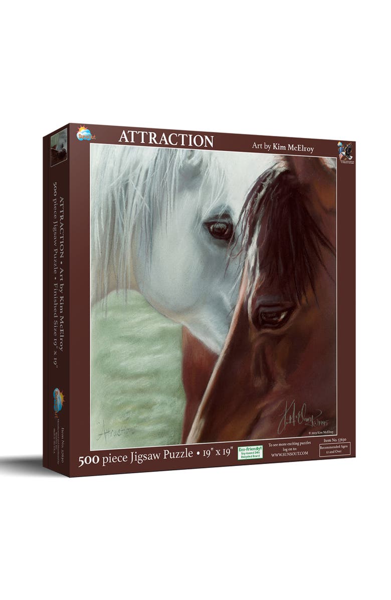 Sunsout Attraction 500 piece Jigsaw Puzzle for Adults, Main, color, Multicolor