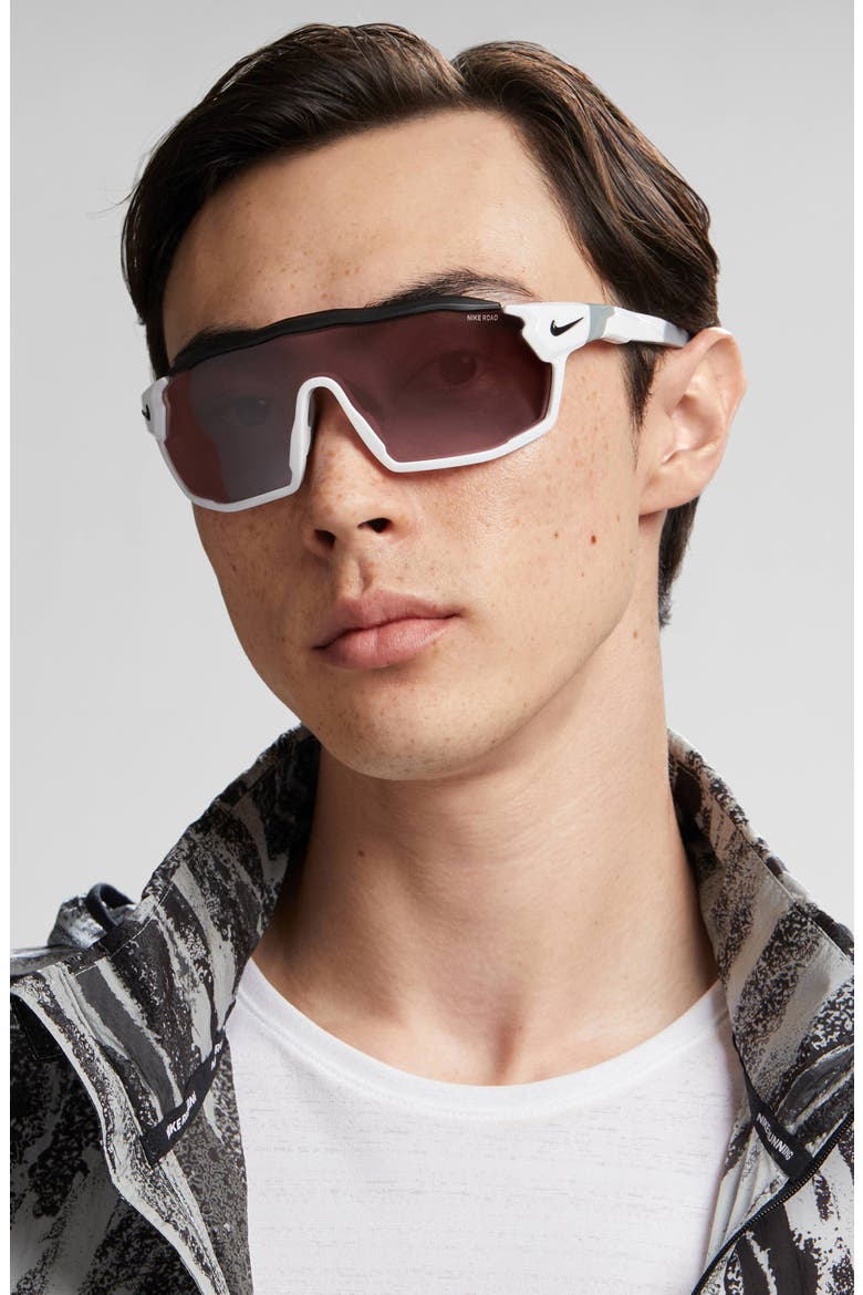 Show X Rush 58mm Shied Sunglasses, Alternate, color, WHITE/ ROAD TINT