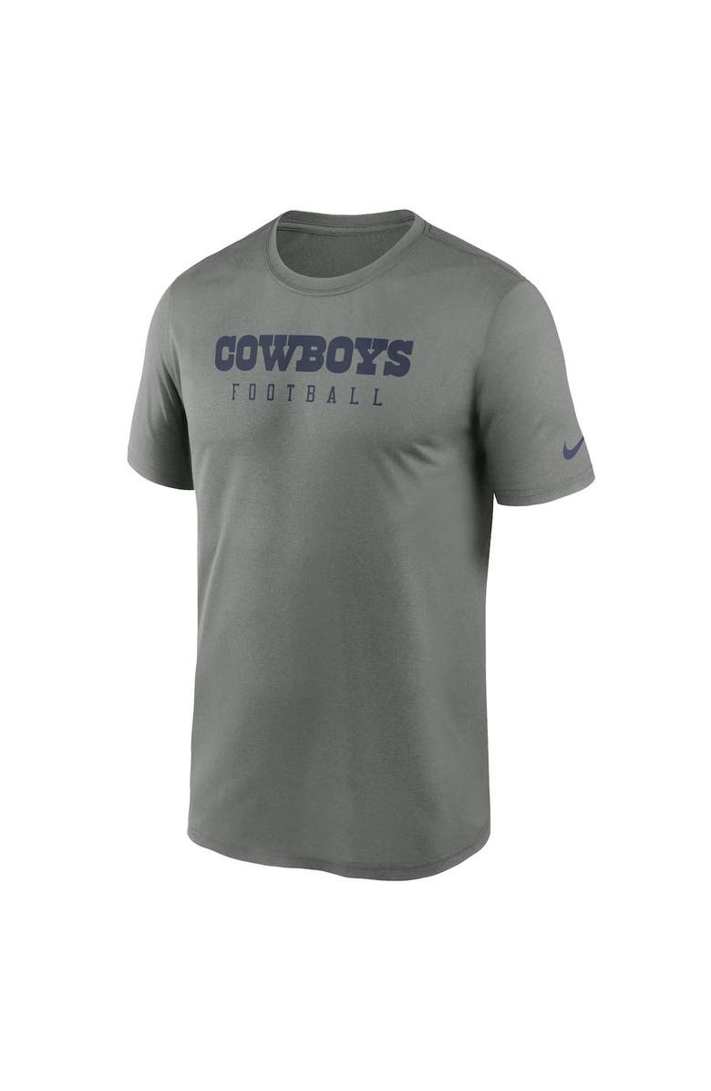 Nike Men's Nike  Heather Gray Dallas Cowboys Sideline Legend Performance T-Shirt, Alternate, color, Heather Gray