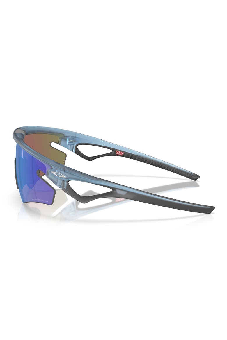 Gender Inclusive Sphaera 36mm Polarized Rectangle Shield Sunglasses, Alternate, color, MATTE TRANS STONEWASHED
