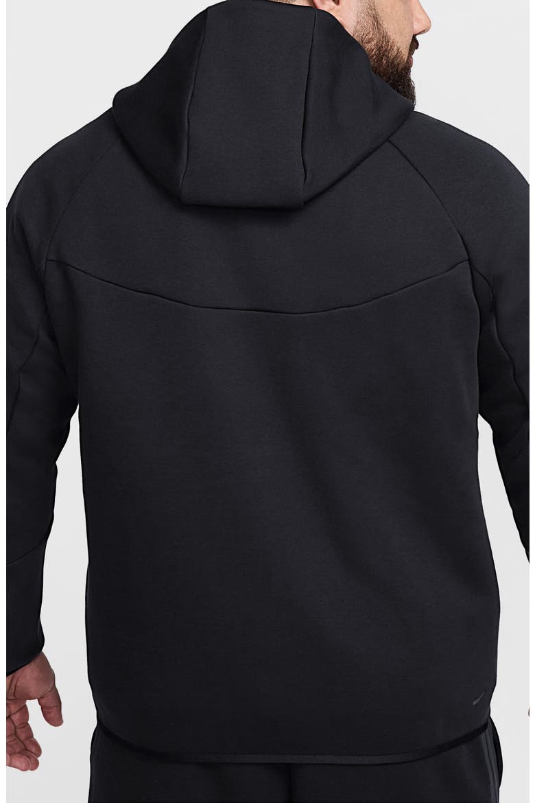Tech Windrunner Zip Hoodie, Alternate, color, BLACK/ BLACK